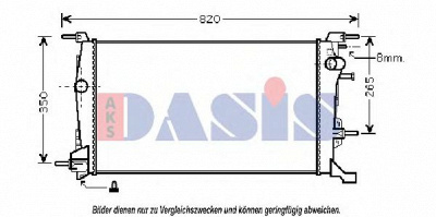 AKS DASIS 180066n -  Радиатор, охлаждение двигателя